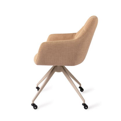 Noto Dining Chair Toasted Toffee Glide Beige