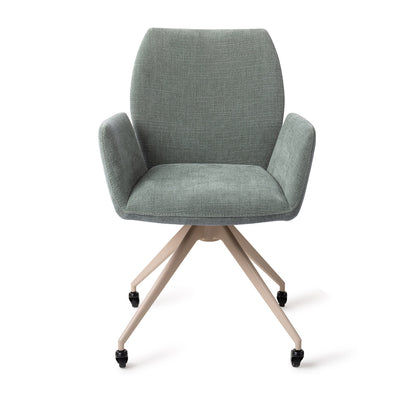 Misaki Dining Chair Breezy Blue Glide Beige