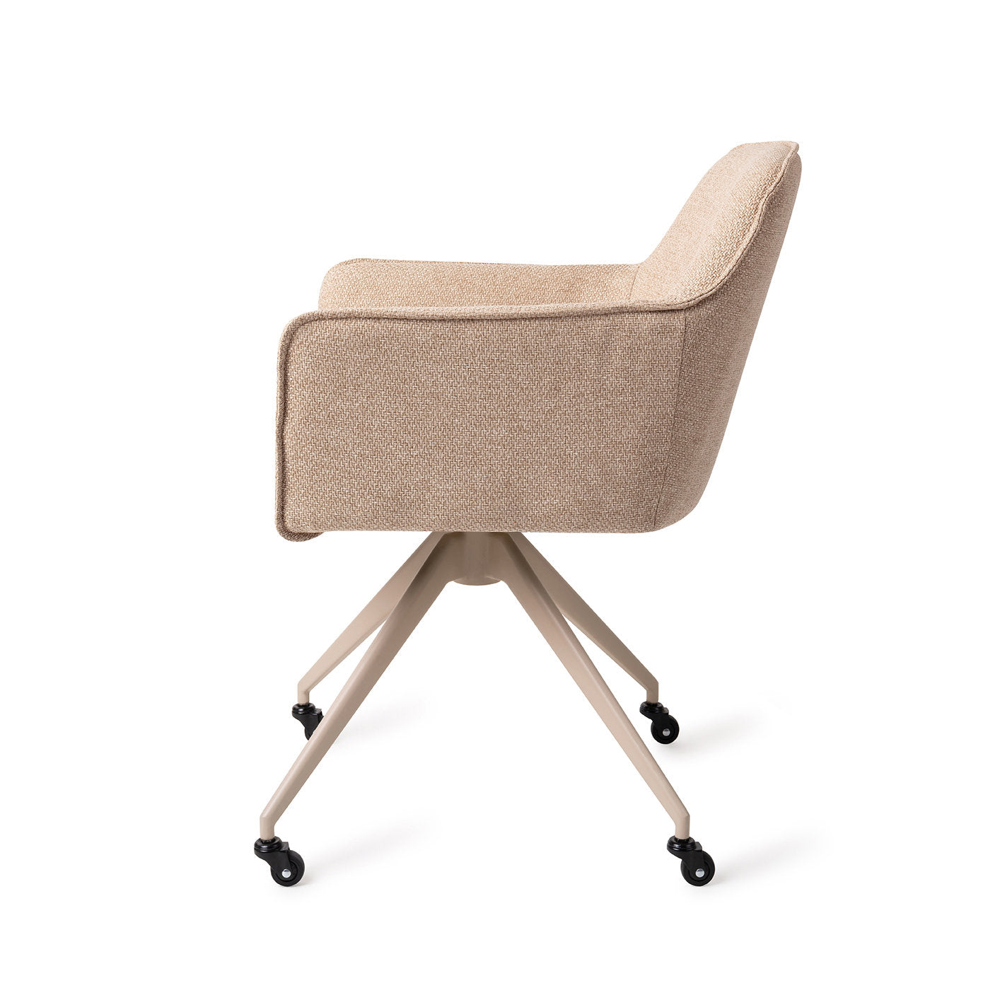 Hofu Dining Chair Wild Walnut Glide Beige