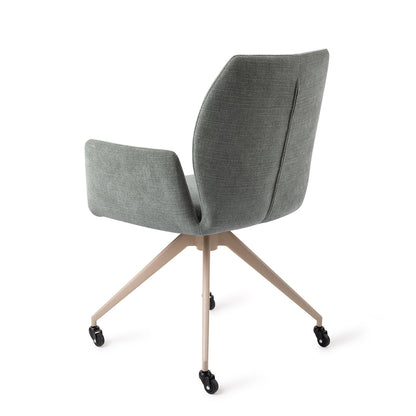 Misaki Dining Chair Breezy Blue Glide Beige