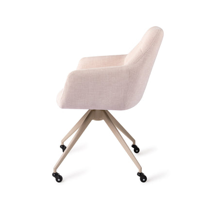 Noto Dining Chair Petal Pink Glide Beige