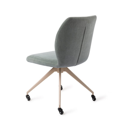 Ikata Dining Chair Breezy Blue Glide Beige