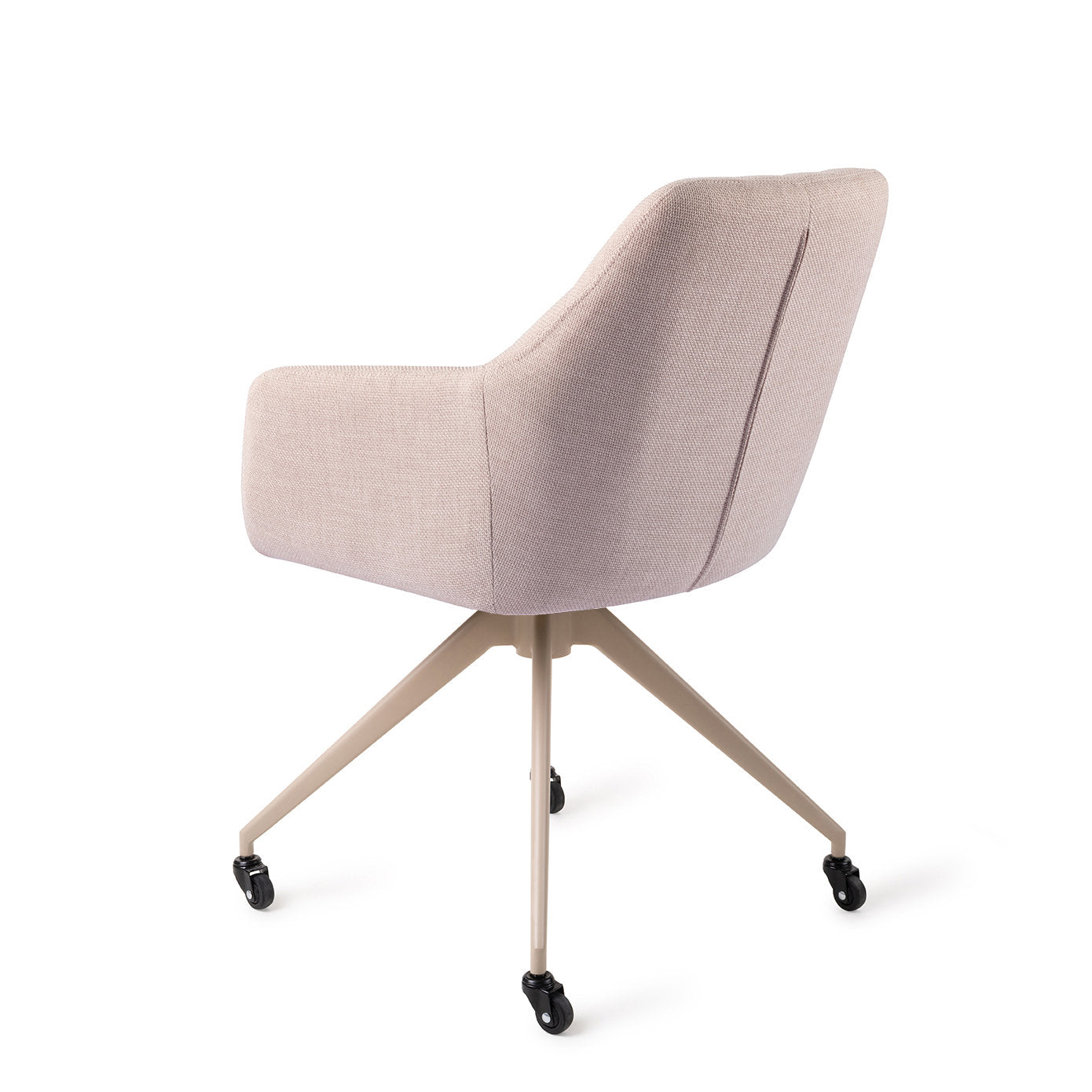 Noto Dining Chair Petal Pink Glide Beige