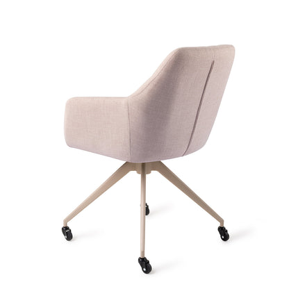 Noto Dining Chair Petal Pink Glide Beige