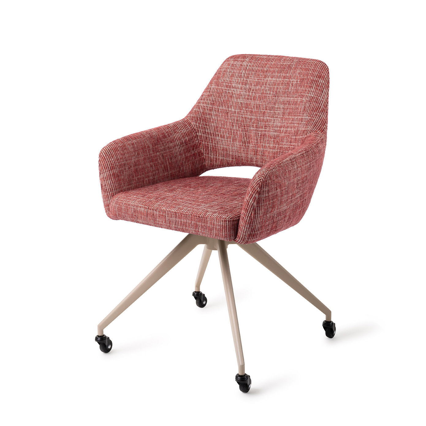 Yanai Dining Chair Berry Bars Glide Beige