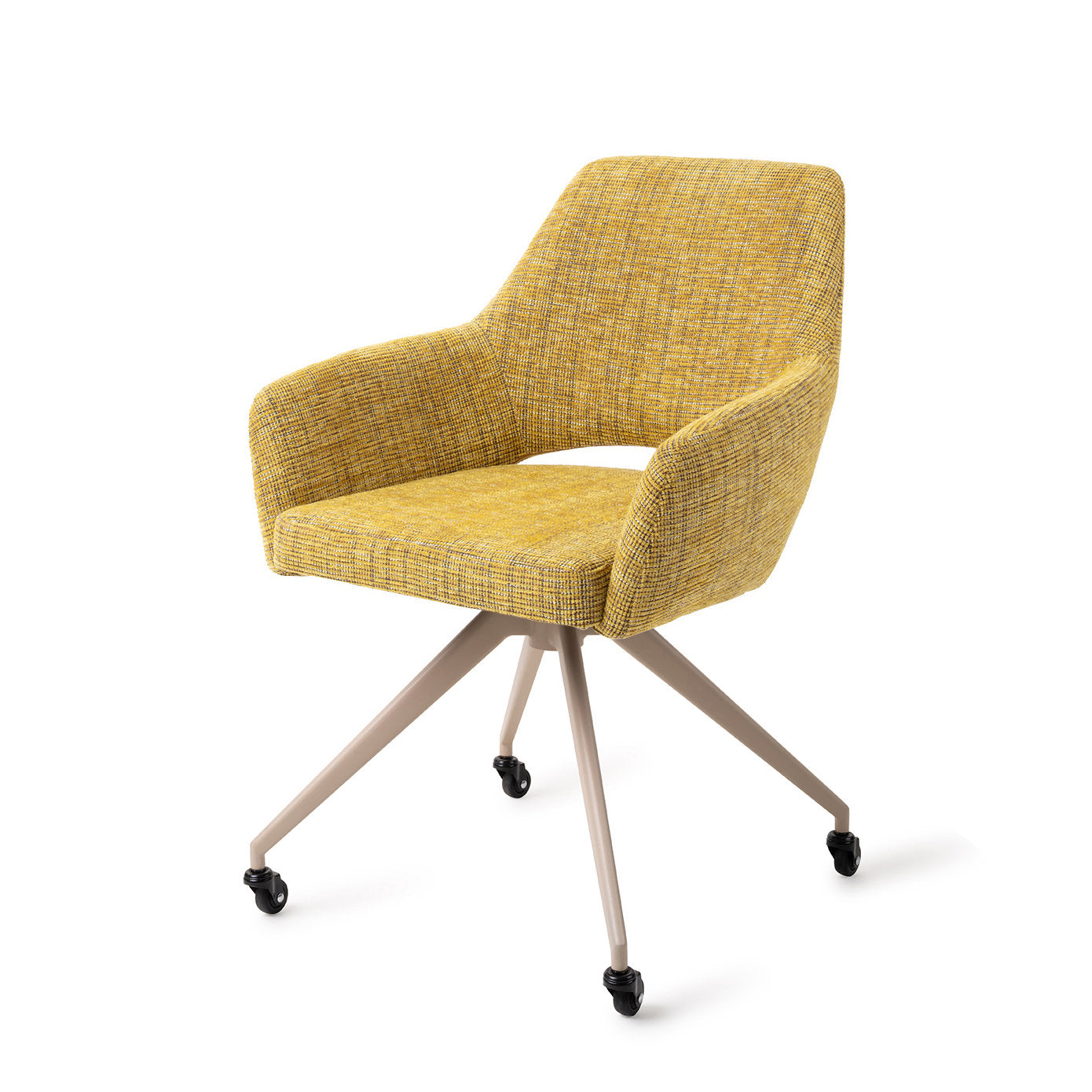 Yanai Dining Chair Lemon Lines Glide Beige