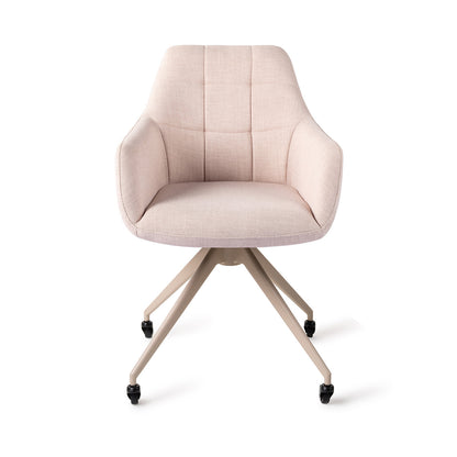 Noto Dining Chair Petal Pink Glide Beige