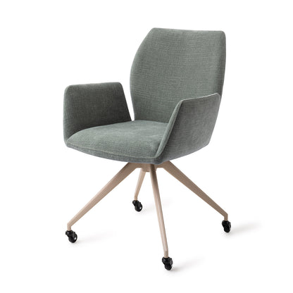 Misaki Dining Chair Breezy Blue Glide Beige