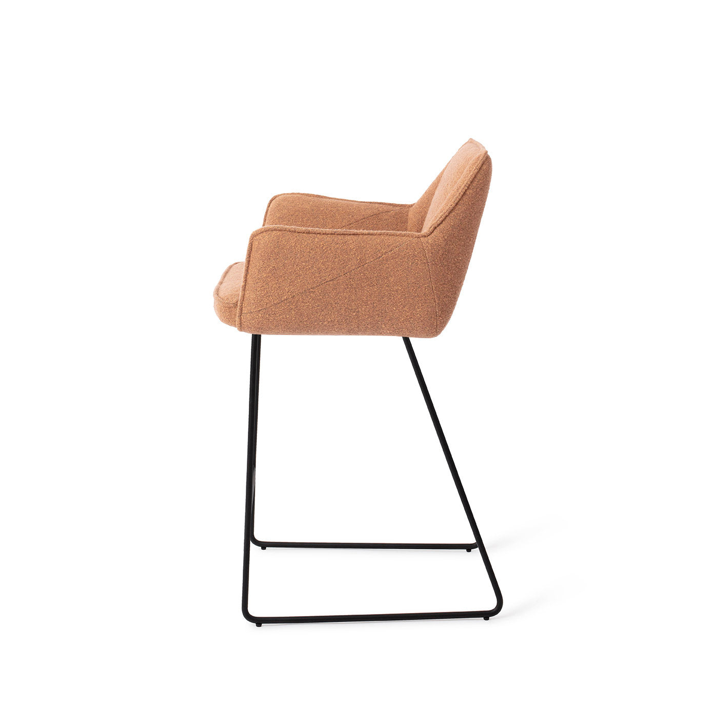 Tome Bar Chair Cinnamon Bun Slide Black (Metal)