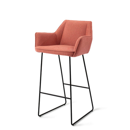 Tome Bar Chair Shabby Saffron Slide Black (Metal)
