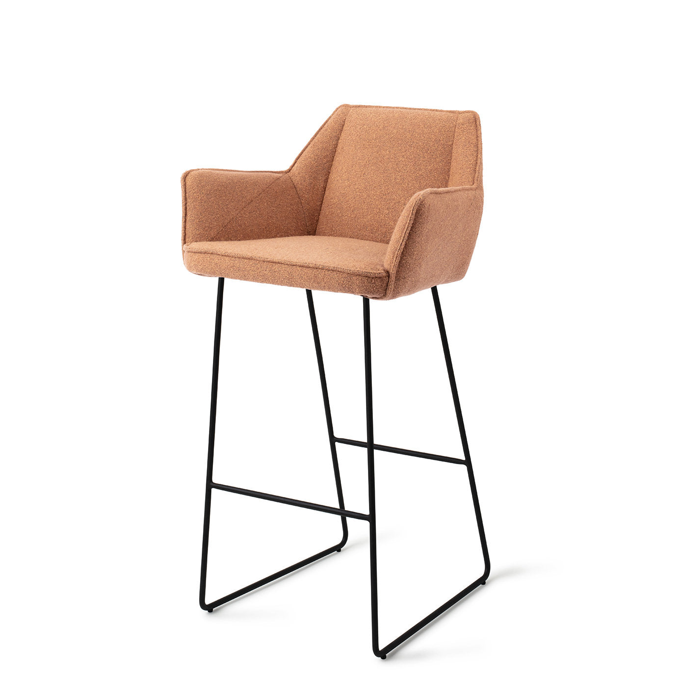 Tome Bar Chair Cinnamon Bun Slide Black (Metal)