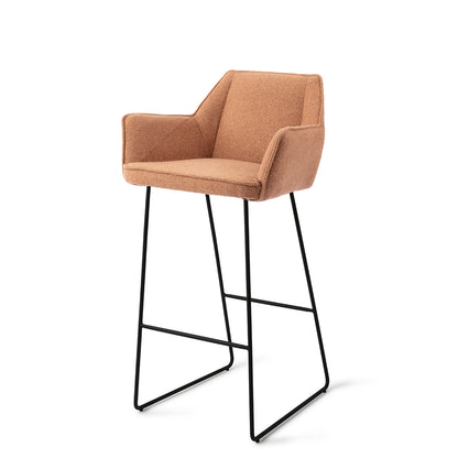 Tome Bar Chair Cinnamon Bun Slide Black (Metal)