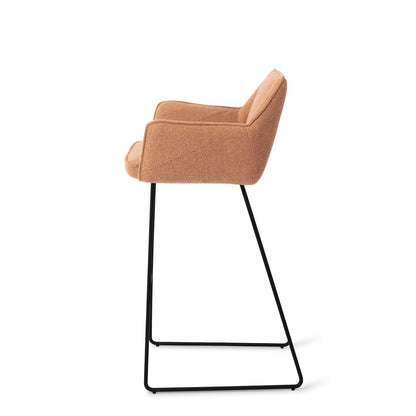 Tome Bar Chair Cinnamon Bun Slide Black (Metal)