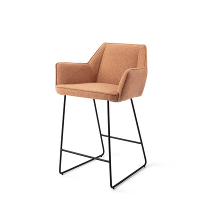Tome Bar Chair Cinnamon Bun Slide Black (Metal)