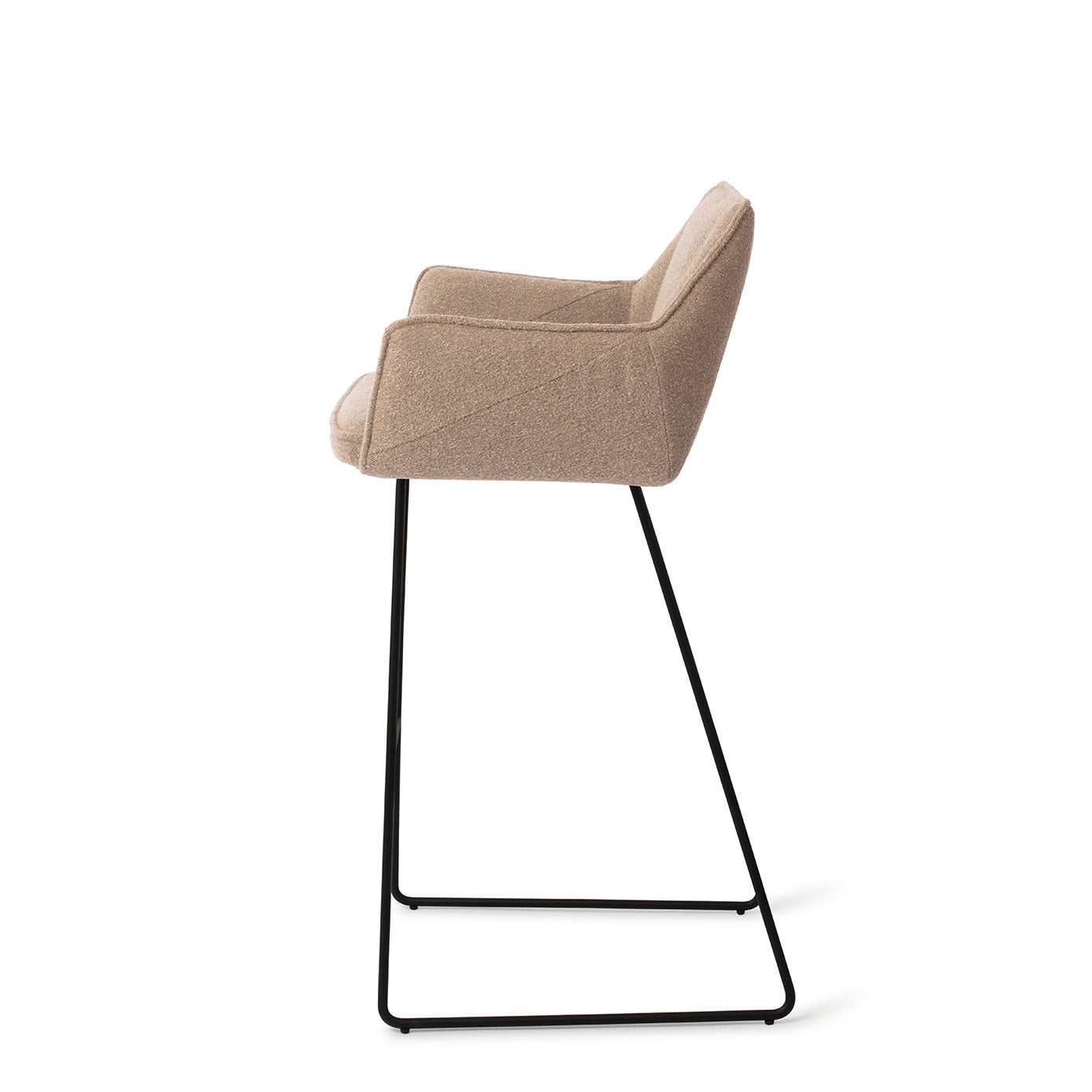 Tome Bar Chair Great Greige Slide Black (Metal)