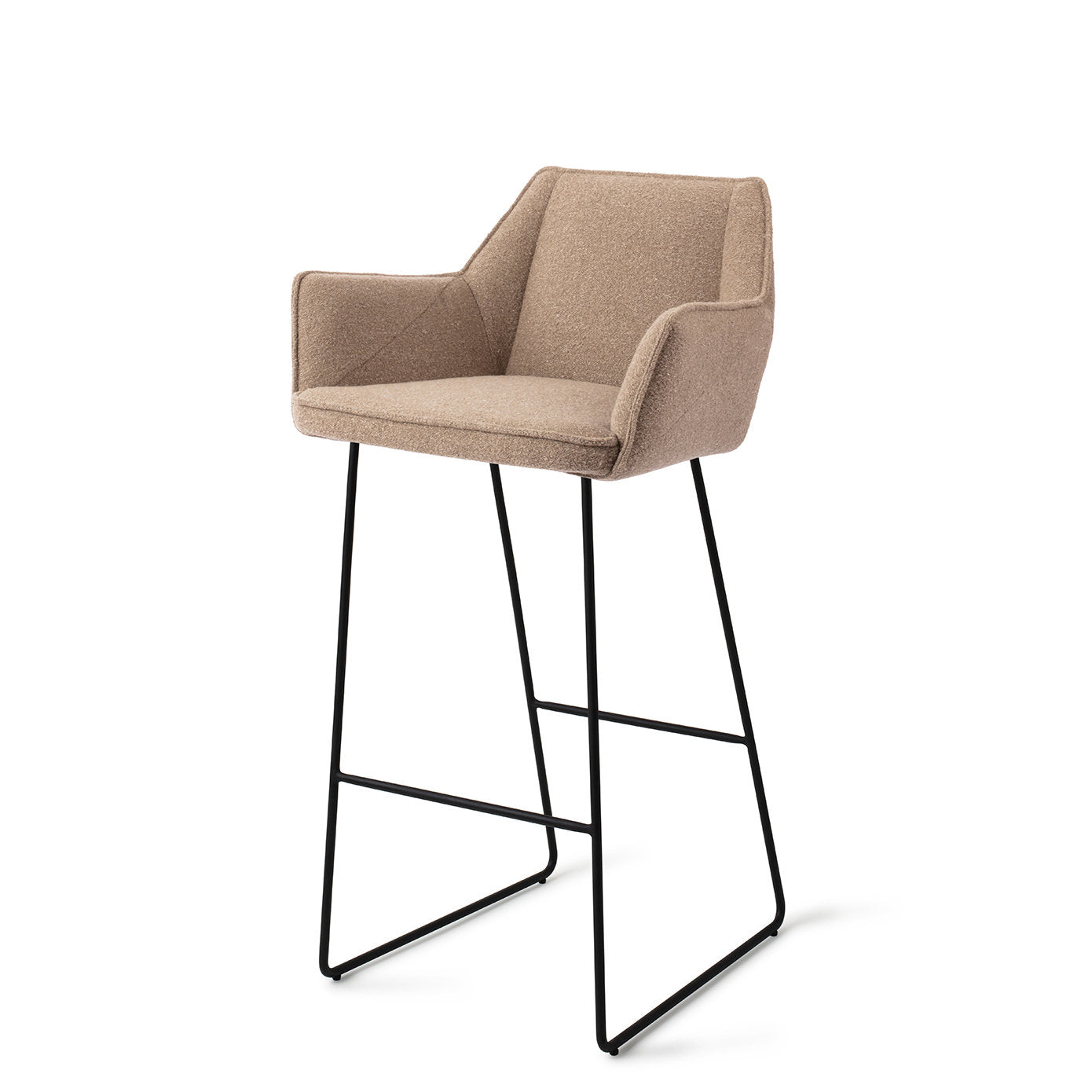 Tome Bar Chair Great Greige Slide Black (Metal)