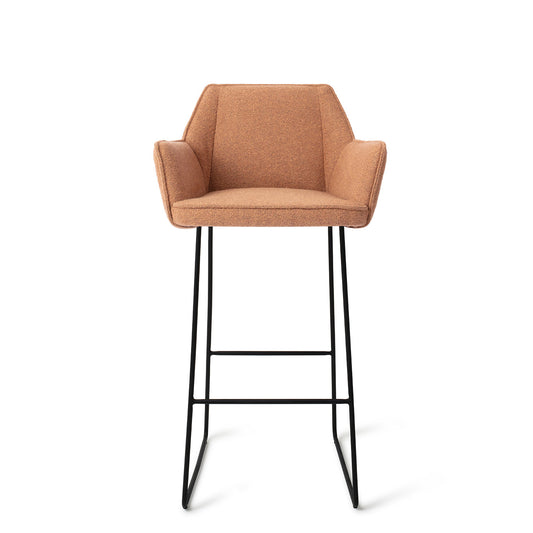 Tome Bar Chair Cinnamon Bun Slide Black (Metal)