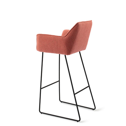 Tome Bar Chair Shabby Saffron Slide Black (Metal)