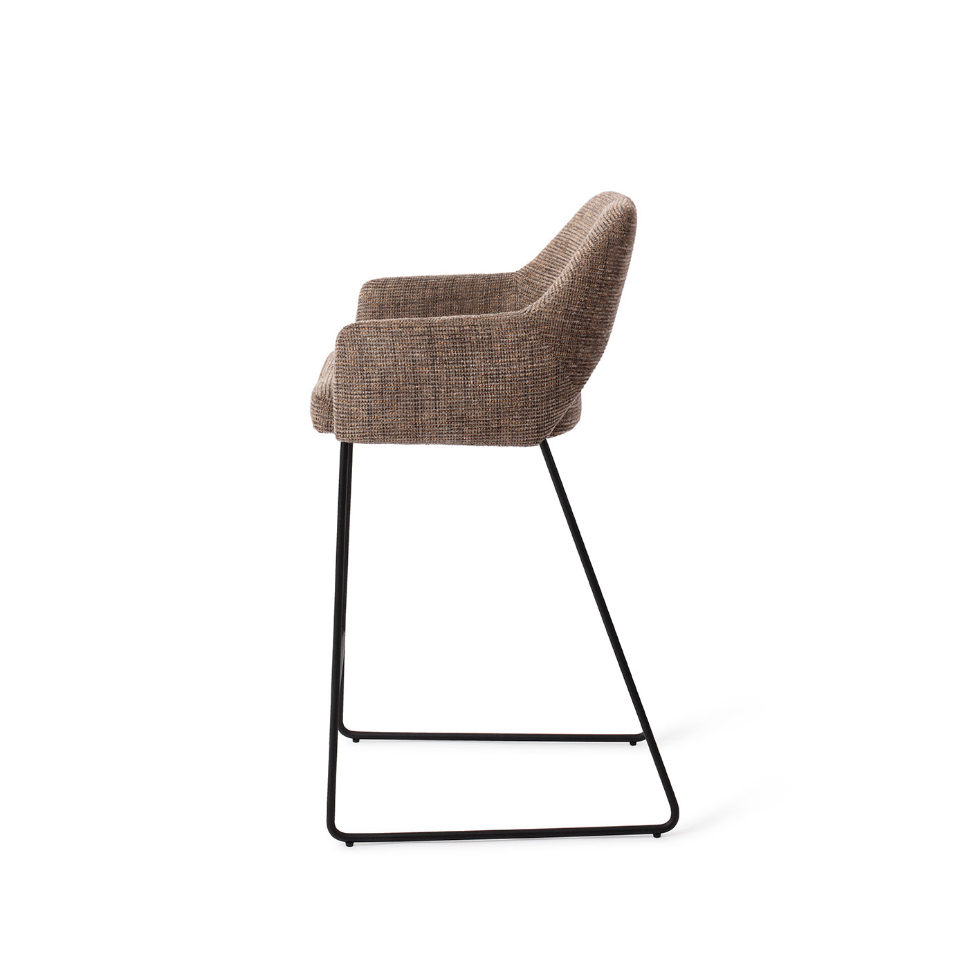 Yanai Bar Chair Checked Chestnut Slide Counter (65 cm)