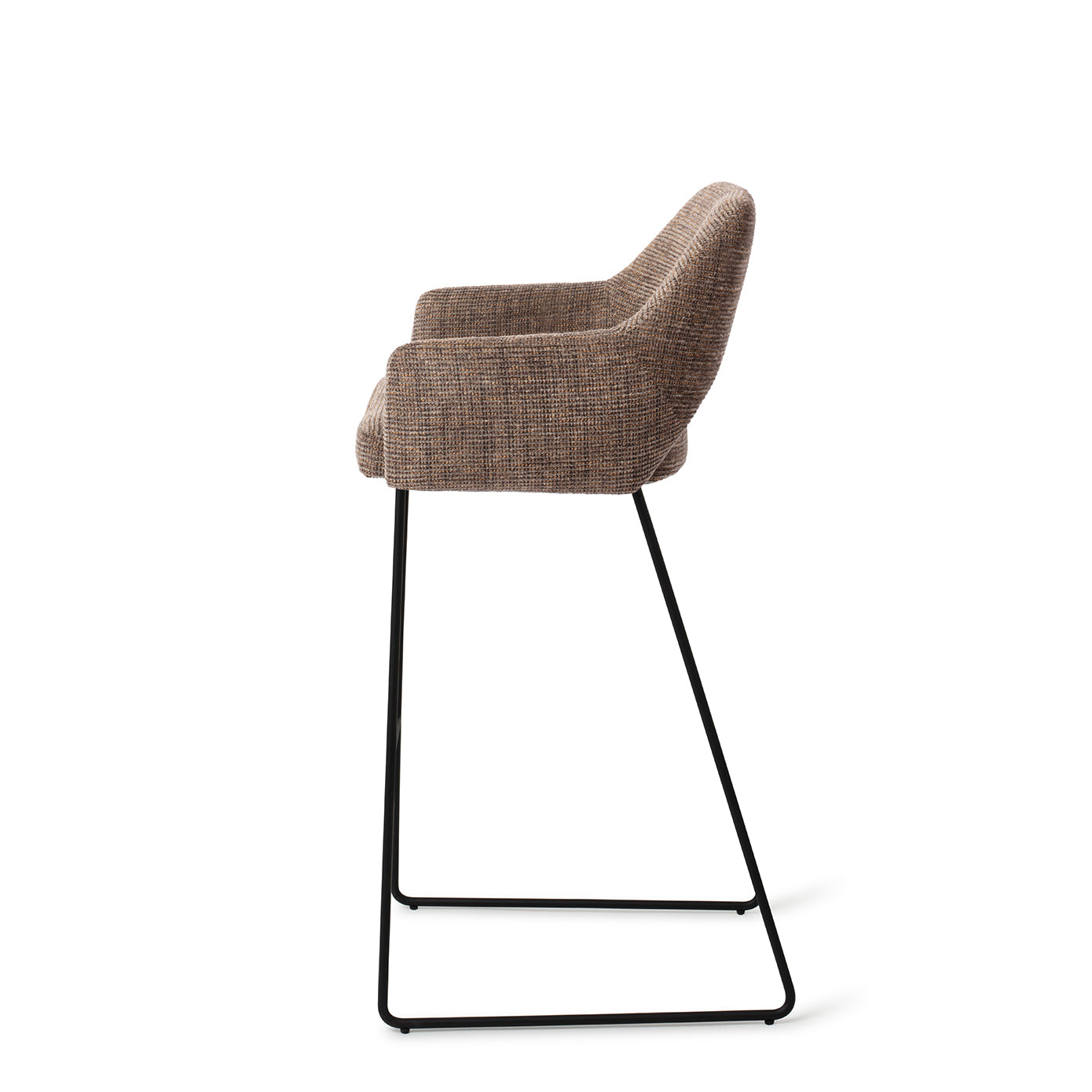 Yanai Bar Chair Checked Chestnut Slide Bar (75 cm)