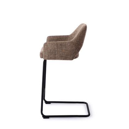 Yanai Bar Chair Checked Chestnut Arch Counter (65 cm)