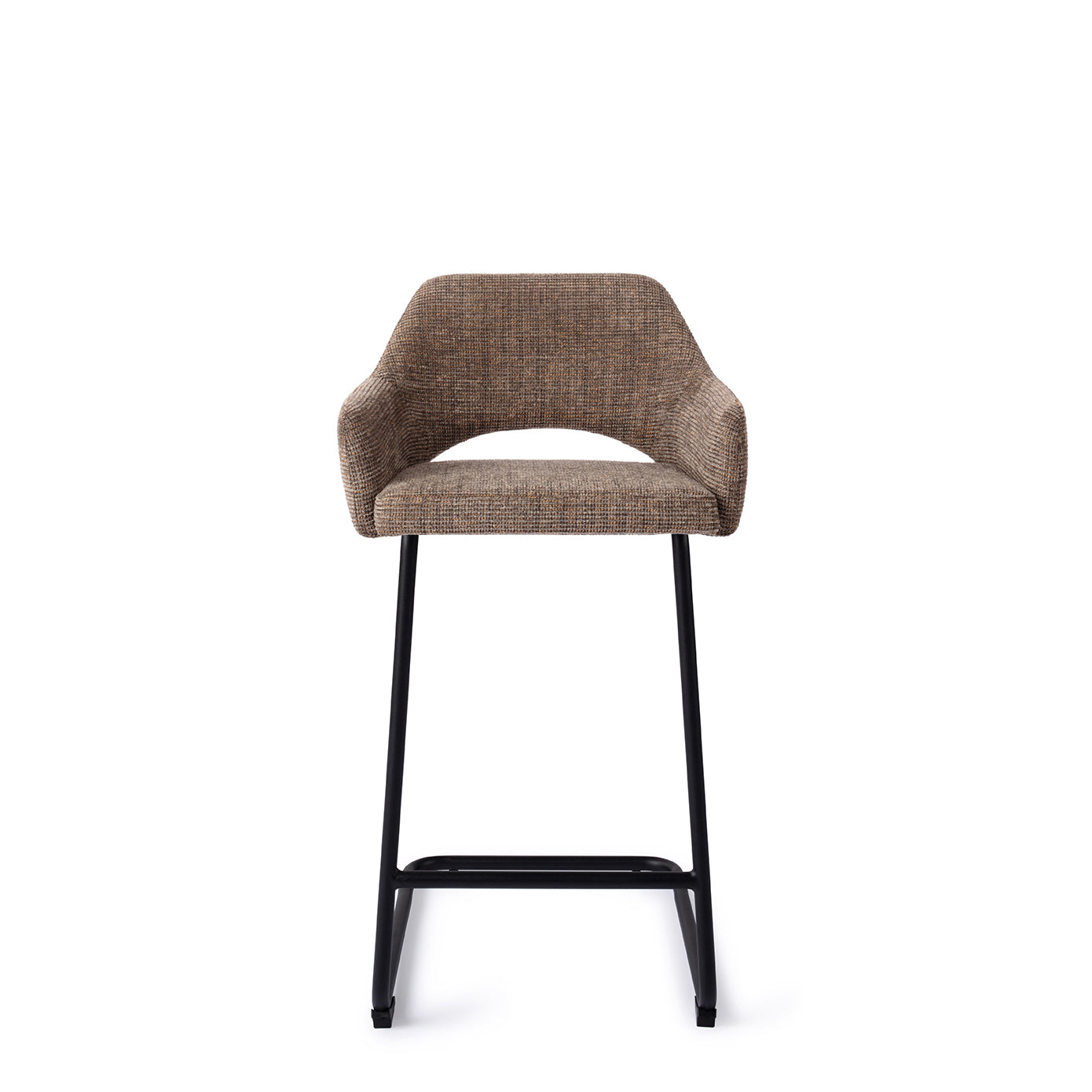 Yanai Bar Chair Checked Chestnut Arch Counter (65 cm)