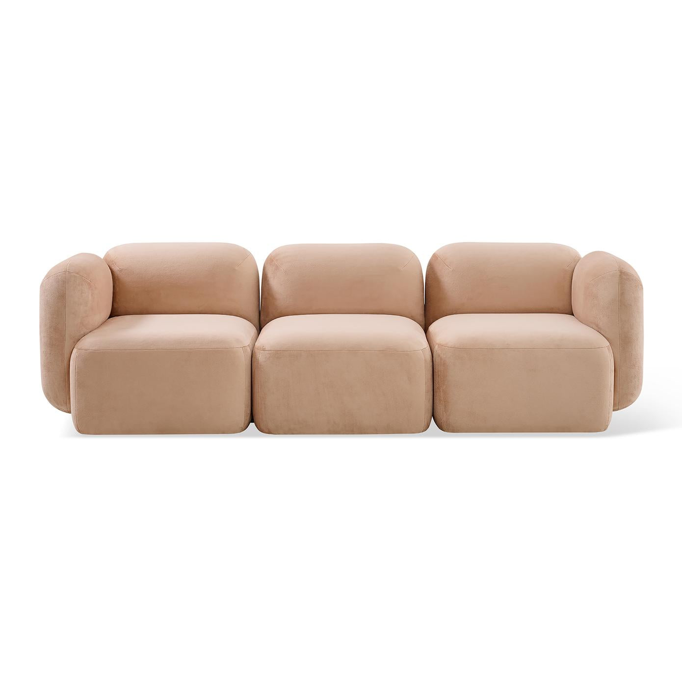 Yoshimi Sofa Pink Poise Corner L + Middle + Corner R