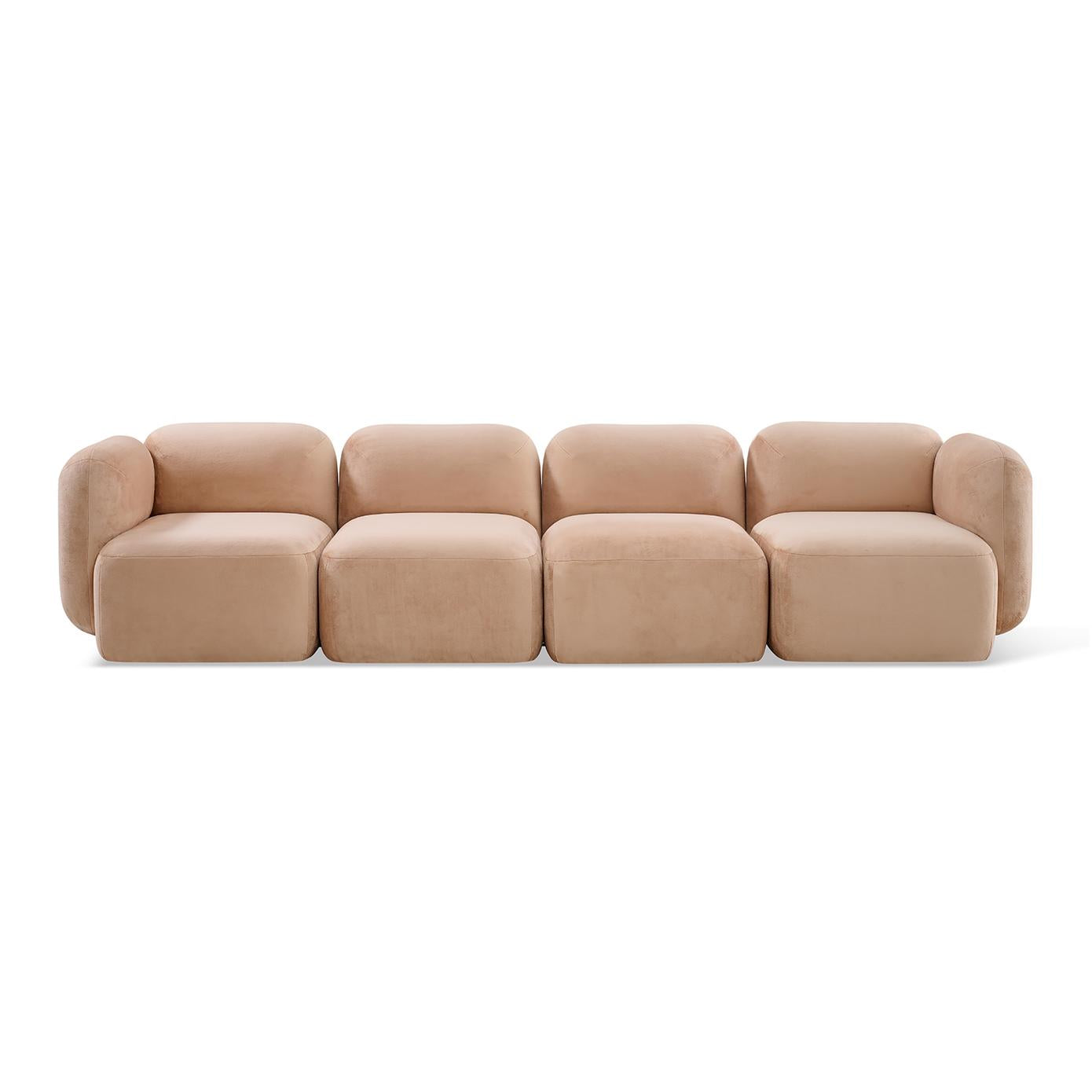 Yoshimi Sofa Pink Poise Corner L + 2 X Middle + Corner R