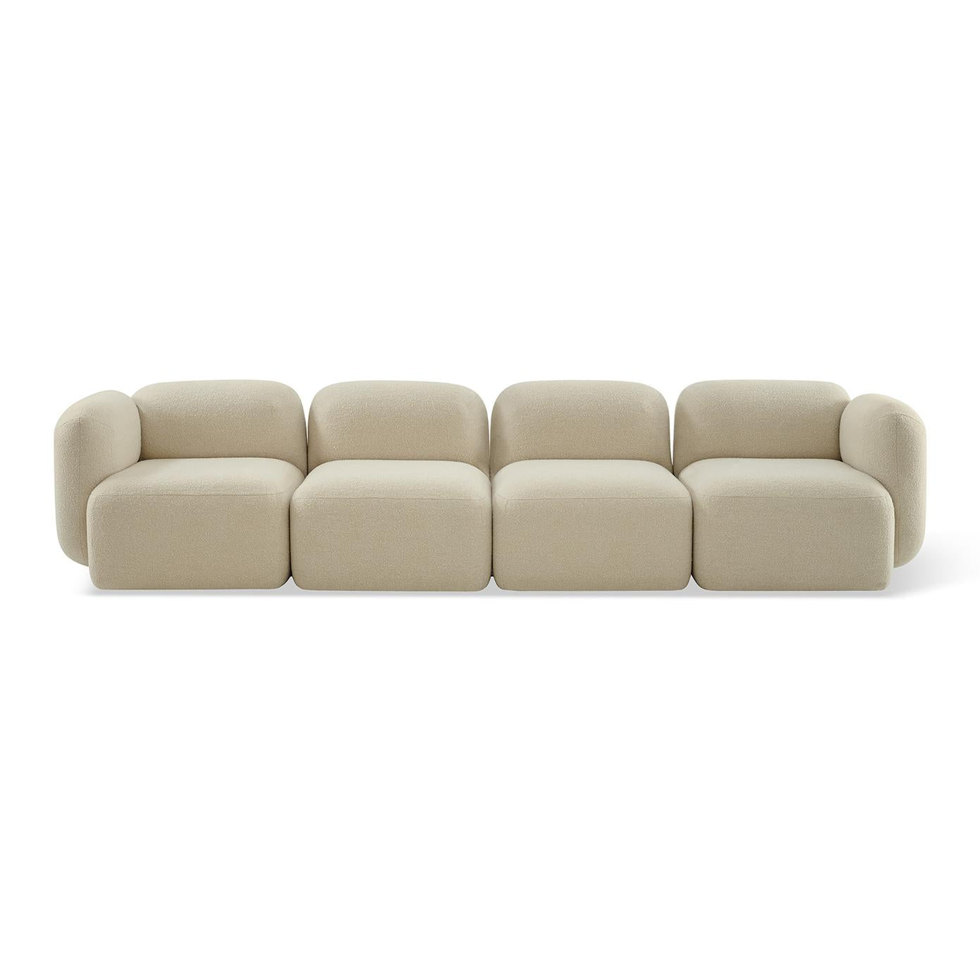 Yoshimi Sofa Cloudy Cream Corner L + 2 X Middle + Corner R
