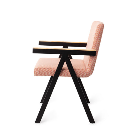 Omuta Dining Chair Mandarin Chevron