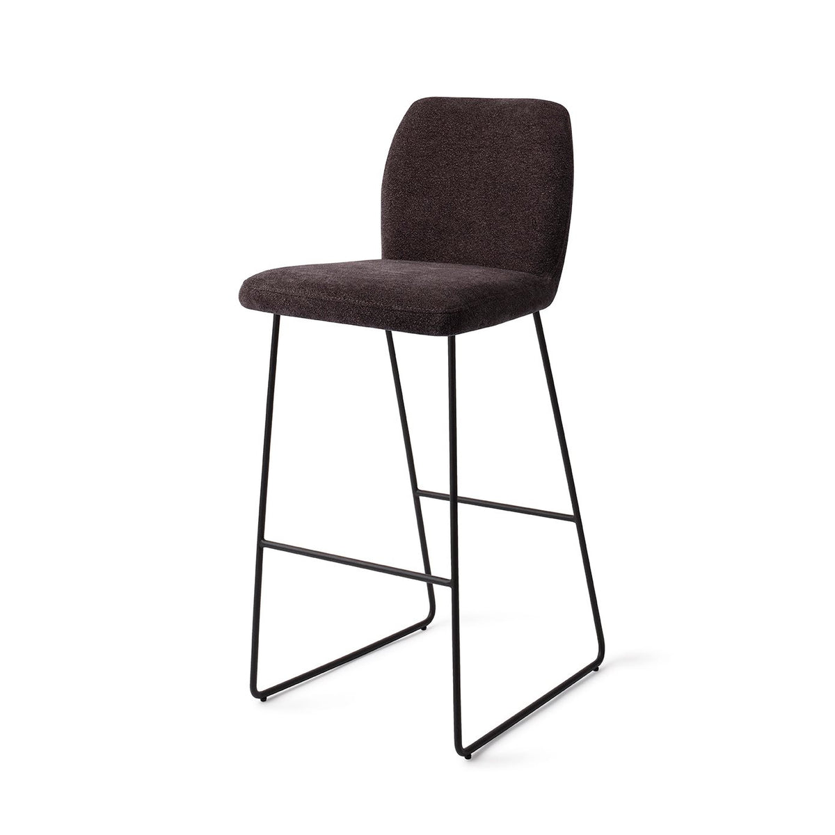 Ikata Bar Chair Almost Black Slide Bar (75 cm)
