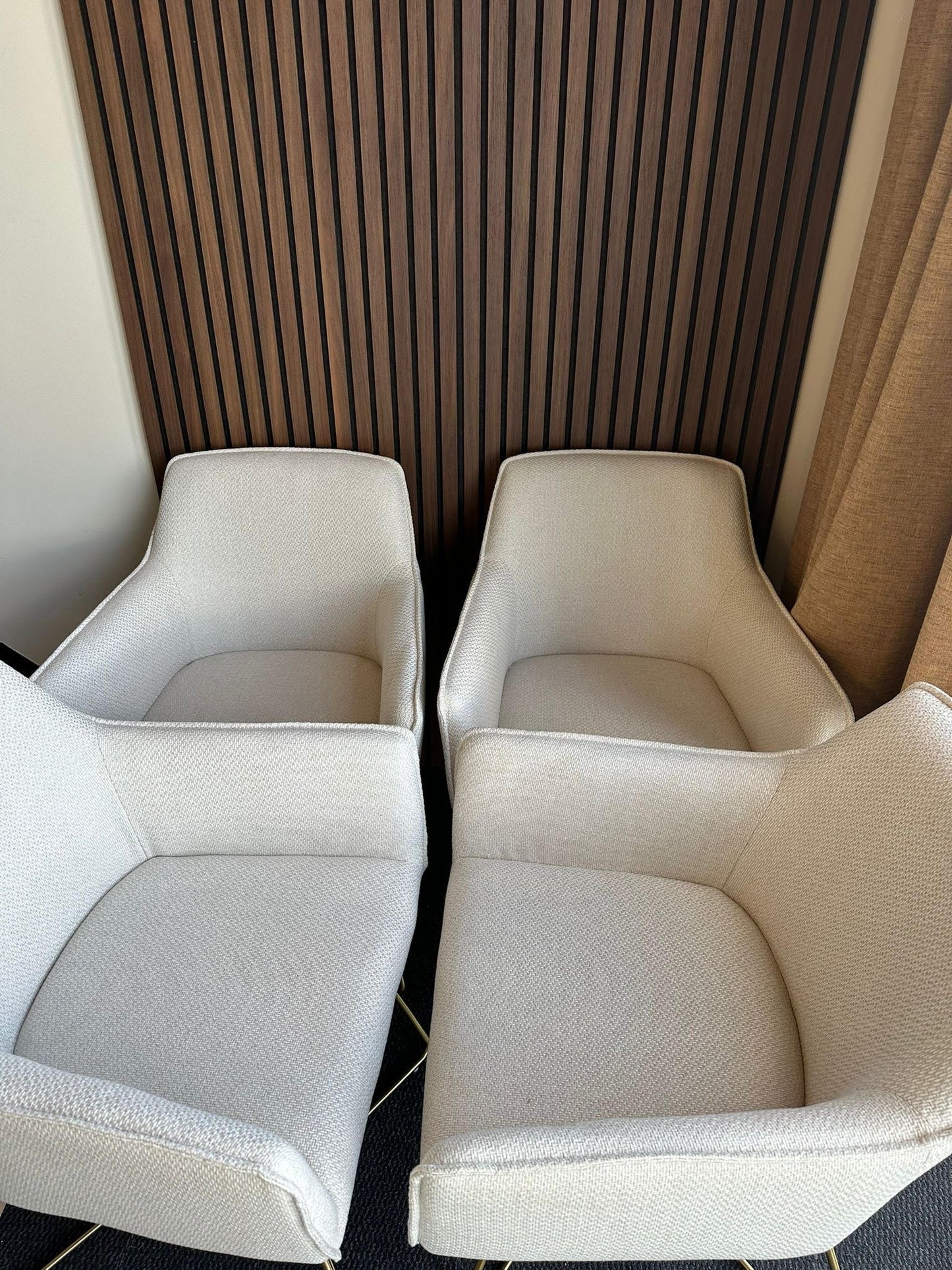 Bundle of 4x Hofu Dining Chair Enoki - Beehive Gold