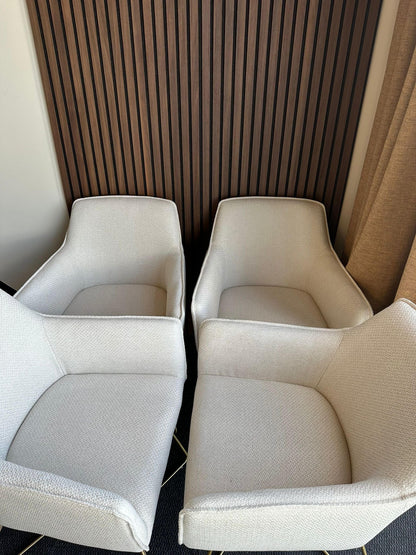 Bundle of 4x Hofu Dining Chair Enoki - Beehive Gold