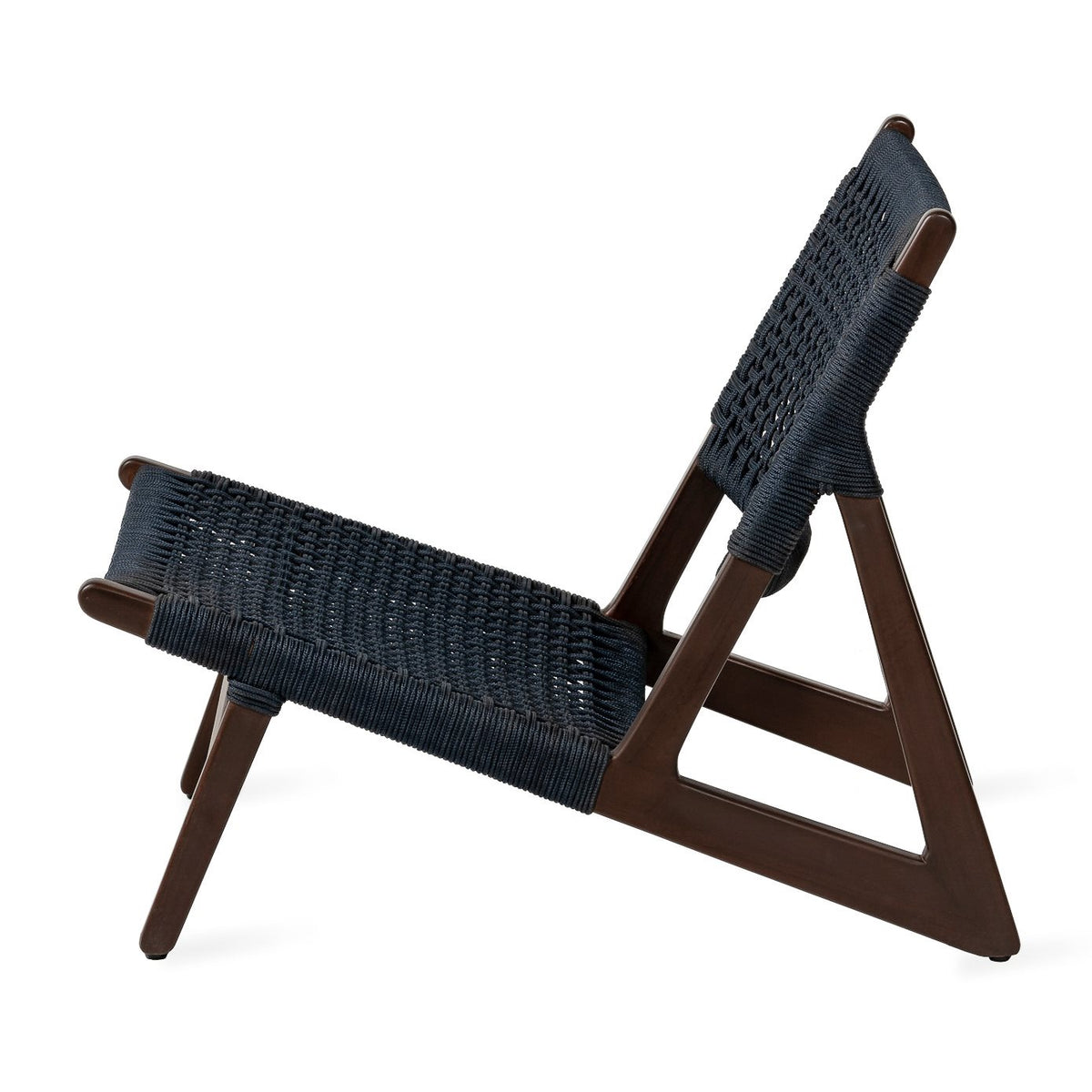 Kuwana Outdoor Accent Chair Indigo Weave  Espresso