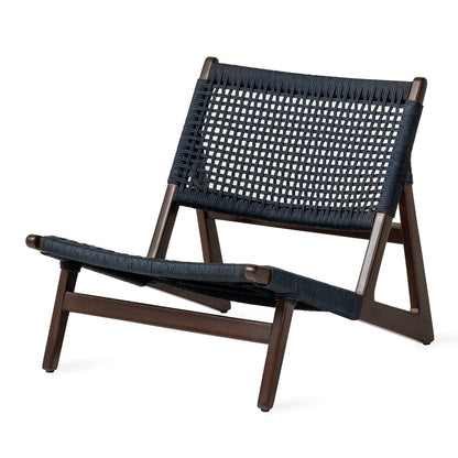 Kuwana Outdoor Accent Chair Indigo Weave  Espresso