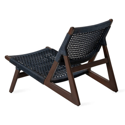 Kuwana Outdoor Accent Chair Indigo Weave  Espresso