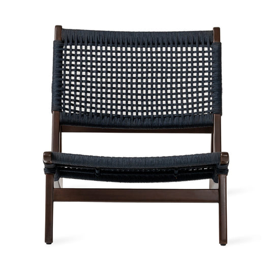 Kuwana Outdoor Accent Chair Indigo Weave  Espresso