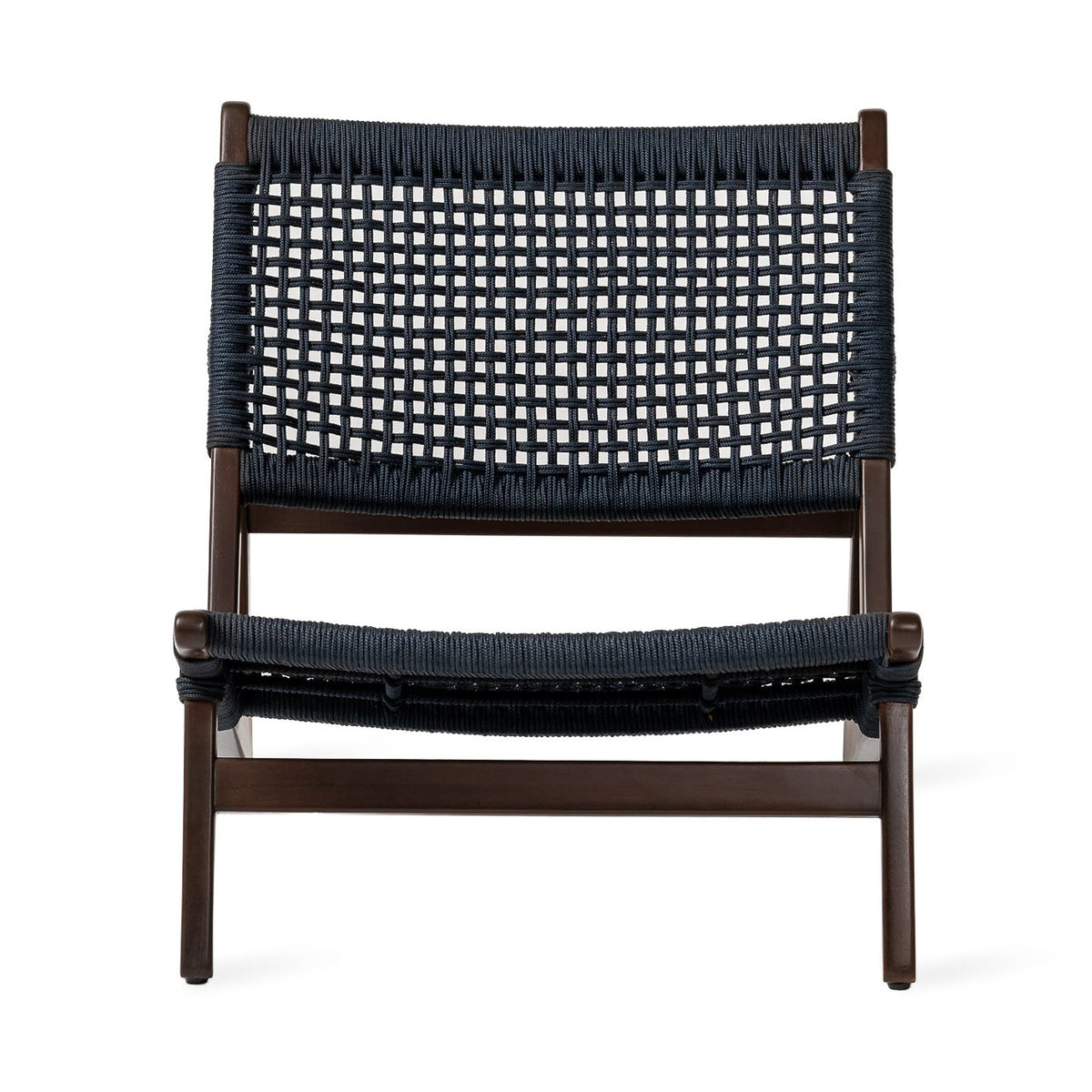 Kuwana Outdoor Accent Chair Indigo Weave  Espresso