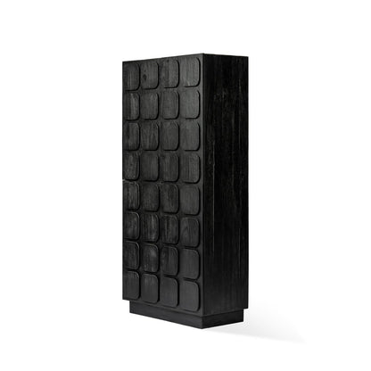 Sirkka Cabinet Black High Cabinet 4 Door