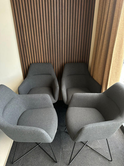 Bundle of 4x Kinko Dining Chair Shadow - Cross Black