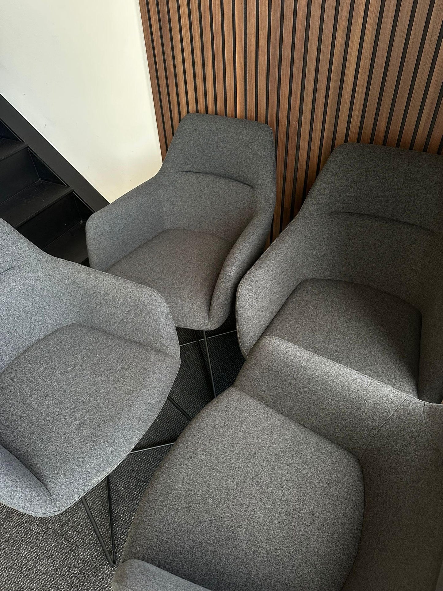 Bundle of 4x Kinko Dining Chair Shadow - Cross Black