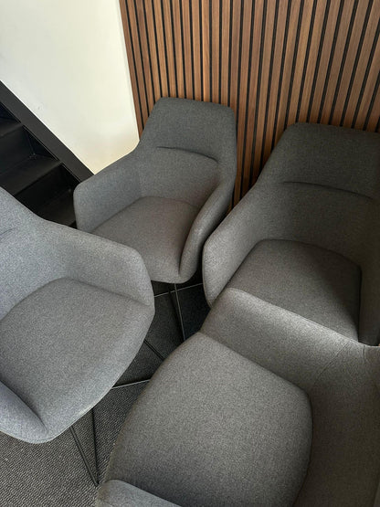 Bundle of 4x Kinko Dining Chair Shadow - Cross Black