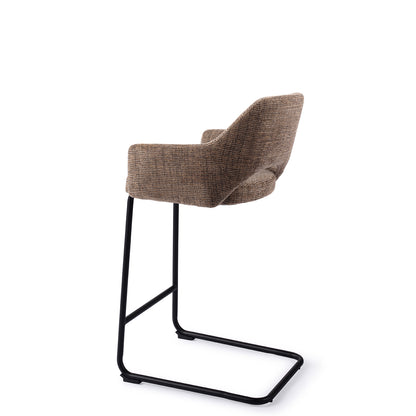 Yanai Bar Chair Checked Chestnut Arch Counter (65 cm)