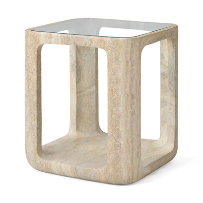 Yobeko Side Table Travertine