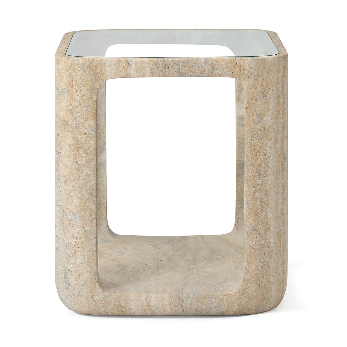 Yobeko Side Table Travertine