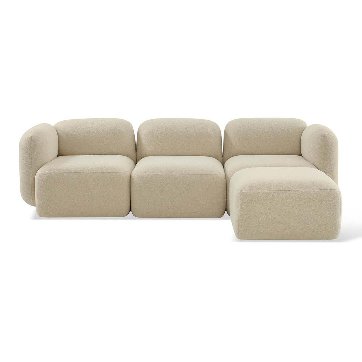 Yoshimi Sofa Cloudy Cream Corner L + Middle + Corner R + Ottoman