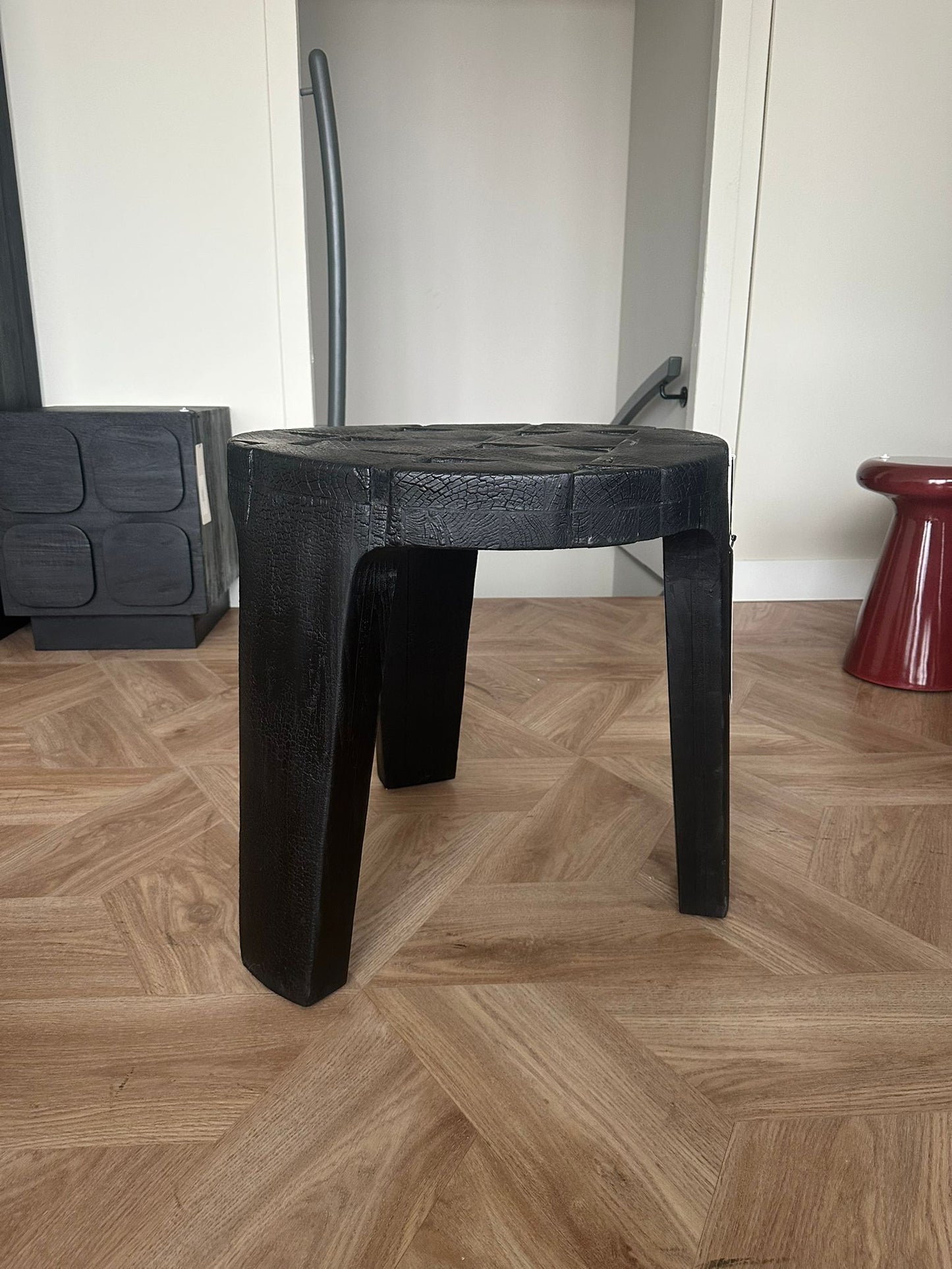 Kartano Zijtafel Burnt Black 56x56