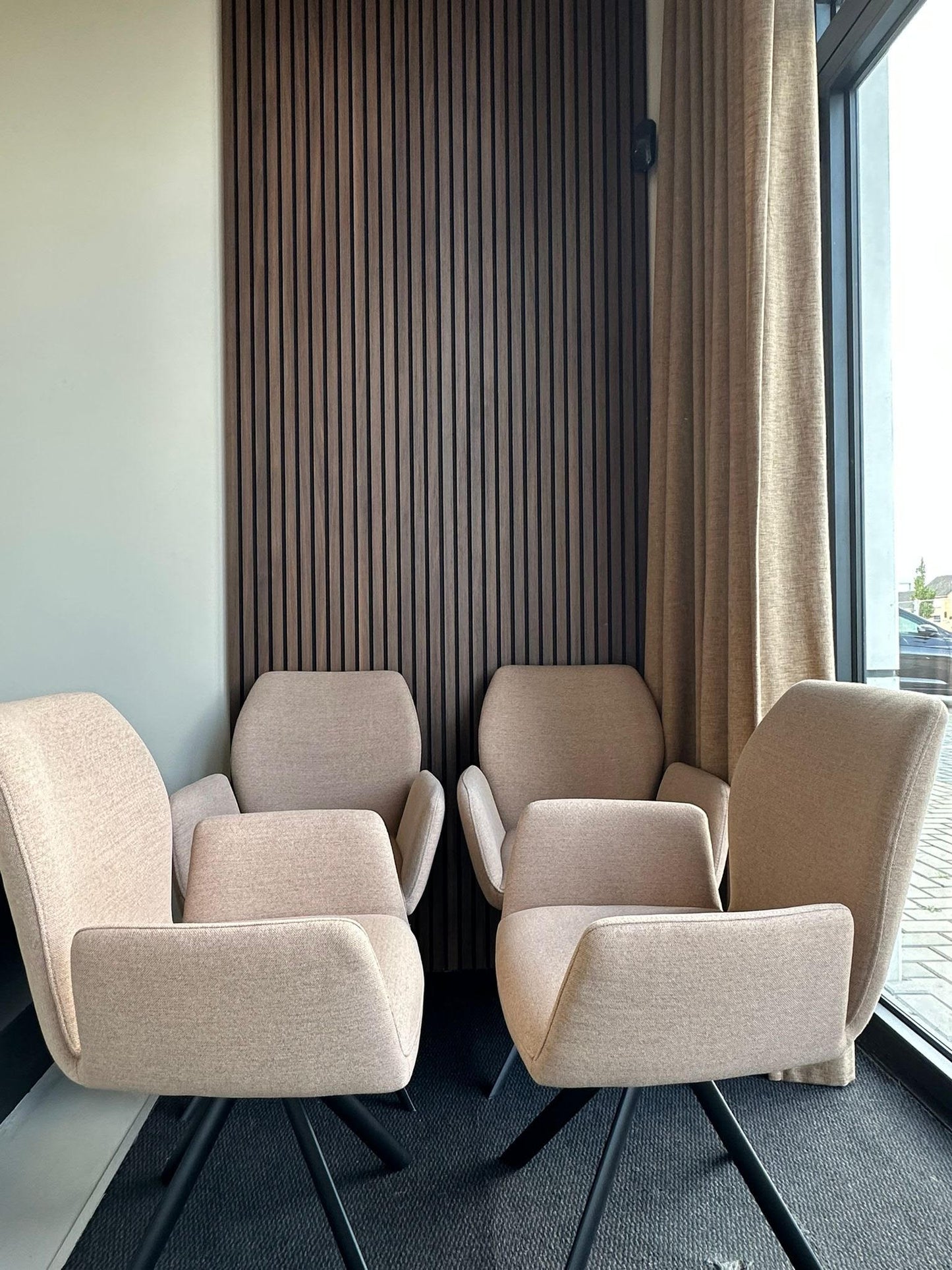 Bundle of 4x Misaki Dining Chair Barely Blush - Revolve Black