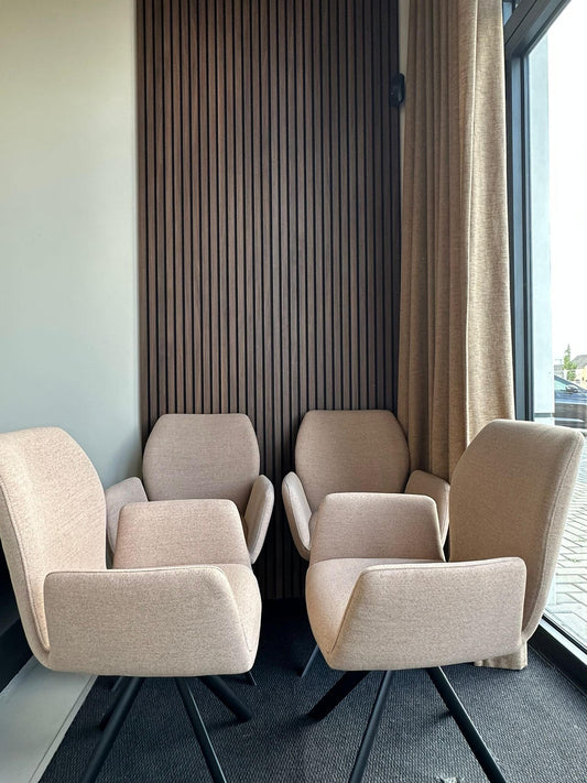 Bundle of 4x Misaki Dining Chair Barely Blush - Revolve Black