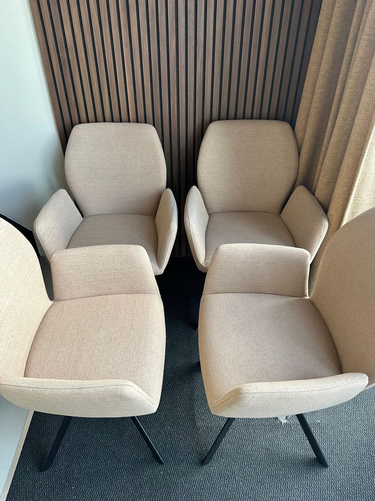 Bundle of 4x Misaki Dining Chair Barely Blush - Revolve Black